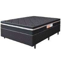 Cama Box Casal Umaflex Essencial com Eurotop e Molas Ensacadas 66x138x188 cm - Chumbo/Preto - 2