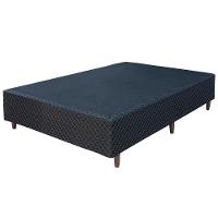 Cama Box Casal Umaflex Essencial com Eurotop e Molas Ensacadas 66x138x188 cm - Chumbo/Preto