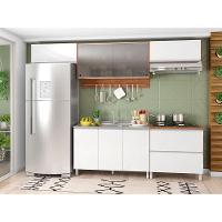 Cozinha Completa Bartira Amazonita com 8 Portas, 1 Gaveta e 4 Prateleiras - 280cm de largura - 1