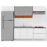 Cozinha Completa Bartira Amazonita com 8 Portas, 1 Gaveta e 4 Prateleiras - 280cm de largura - 2