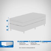 Cama Box Solteiro Probel Óregon com Euro Pillow e Molas Prolastic 62x88x188 cm - Bege/Marrom - 13
