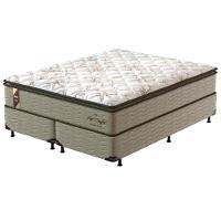 Cama Box King Size Probel Fort Comfort com Pillow Top e Molas Prolastic 72x193x203cm - Branco/Bege - 2