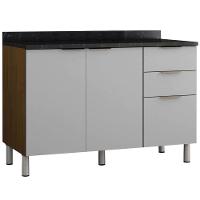 Cozinha Completa Bartira Rubi com 6 Portas, 3 Gavetas e 3 Prateleiras - 280cm de largura - 6