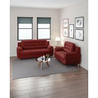 Sofá 3 e 2 Lugares Linoforte Mercury Revestido em Tecido Suede - 1