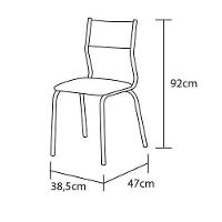 Mesa de Jantar Retangular Aço Nobre Júlia Plus com 4 Cadeiras - 6