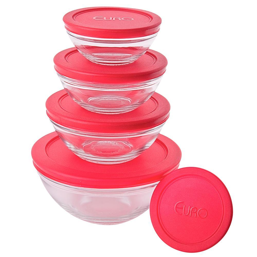 Conjunto de Potes Redondos Euro Home VDR7090-VM em Vidro – 5 Peças - 1