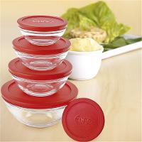 Conjunto de Potes Redondos Euro Home VDR7090-VM em Vidro – 5 Peças