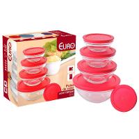 Conjunto de Potes Redondos Euro Home VDR7090-VM em Vidro – 5 Peças - 5