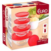 Conjunto de Potes Redondos Euro Home VDR7090-VM em Vidro – 5 Peças - 6