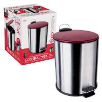 Lixeira Euro Home com Pedal LIX2287-VM em Inox e PP – 5 L - 5