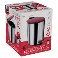 Lixeira Euro Home com Pedal LIX2287-VM em Inox e PP – 5 L - 6