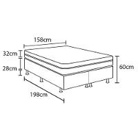 Cama Box Queen Size Herval Regence com Pillow Top e Molas Ensacadas 60x158x198cm - 4
