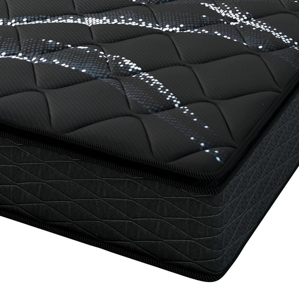 Cama Box de Casal Umaflex New Itália Black com Molas Ensacadas, Revestimento em Jacquard e Pillow Top D26 63X138X188cm - Preto - 4