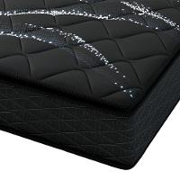 Cama Box de Casal Umaflex New Itália Black com Molas Ensacadas, Revestimento em Jacquard e Pillow Top D26 63X138X188cm - Preto