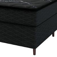 Cama Box de Casal Umaflex New Itália Black com Molas Ensacadas, Revestimento em Jacquard e Pillow Top D26 63X138X188cm - Preto - 5