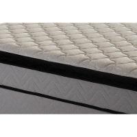 Cama Box de Solteiro Hellen Titanium com Espuma D28, Pillow Top e Revestimento em Tecido Malha 62x88x188cm - Cinza/Preto - 3