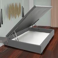 Cama Box Casal MGA Lift com Baú e Pistão a Gás + Colchão Hellen Titanium com Espuma D28 e Pillow Top 24x138x188cm – Cinza e Preta - 2
