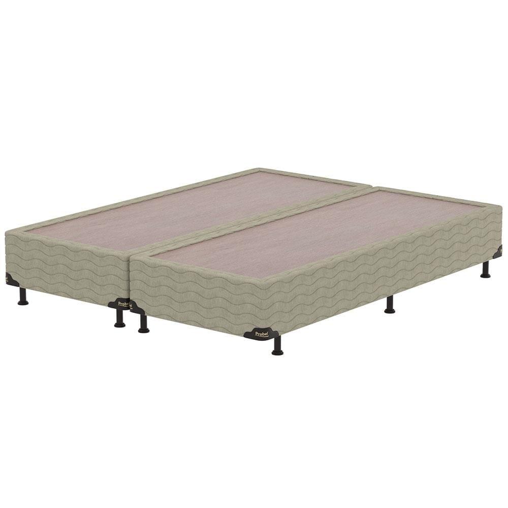 Base Box Queen Size Probel Fort Comfort com Revestimento em Tecido Jacquard 38x158x198cm - Bege - 1