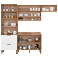 Cozinha Compacta Bartira Veneza com 7 Portas, 3 Gavetas e 5 Prateleiras - 250,8cm de largura - 3