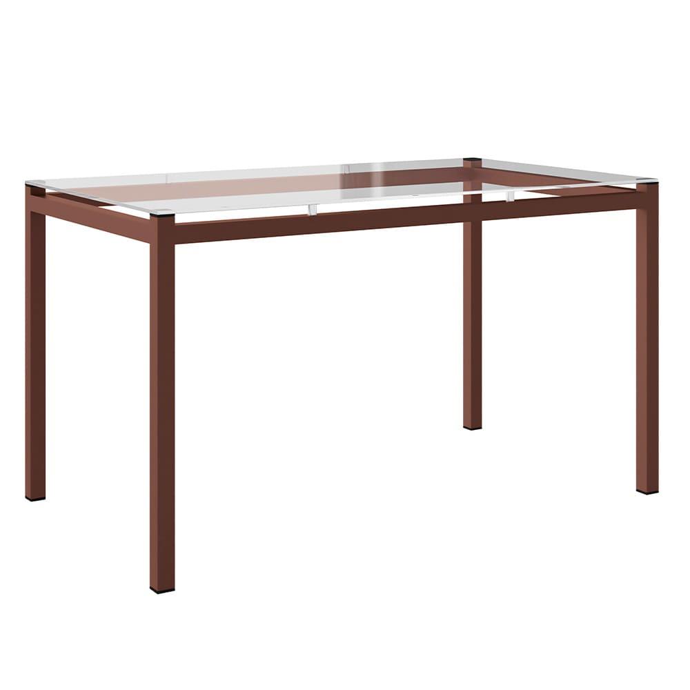 Mesa de Jantar Retangular Fabone Alexa Tampo de Vidro 140x80cm com 6 Cadeiras Dora Revestidas em Courino - 3