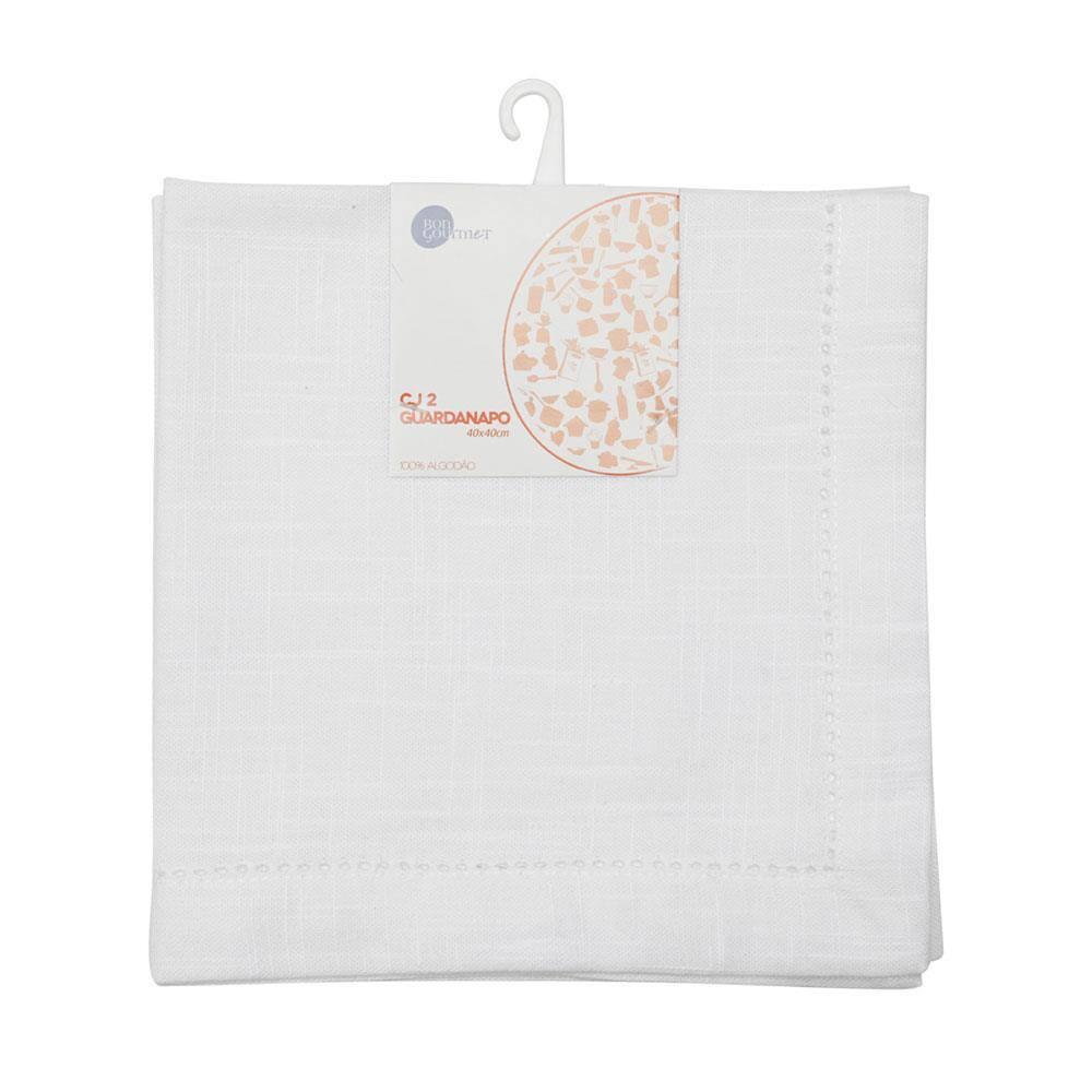 Conjunto de Guardanapos Wolff Mesa Ponto Ajour Luxo em Algodão - 2 Peças - 4