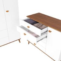 Guarda-Roupa Bartira Ternura com 3 Portas, 2 Gavetas + Cômoda Bartira Ternura com 5 Gavetas e 1 Porta - 5