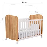 Guarda-Roupa Infantil Peroba Móveis Duda com 3 Portas, 3 Gavetas + Cômoda Duda Plus com 4 Gavetas - 7