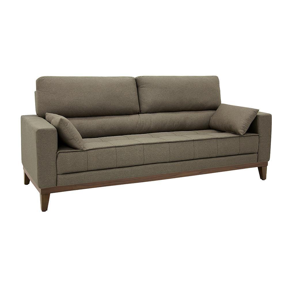 Sofá 4 Lugares Linoforte Blazer com Revestimento em Linho e 2 Almofadas Decorativas 210 cm de Largura - 2