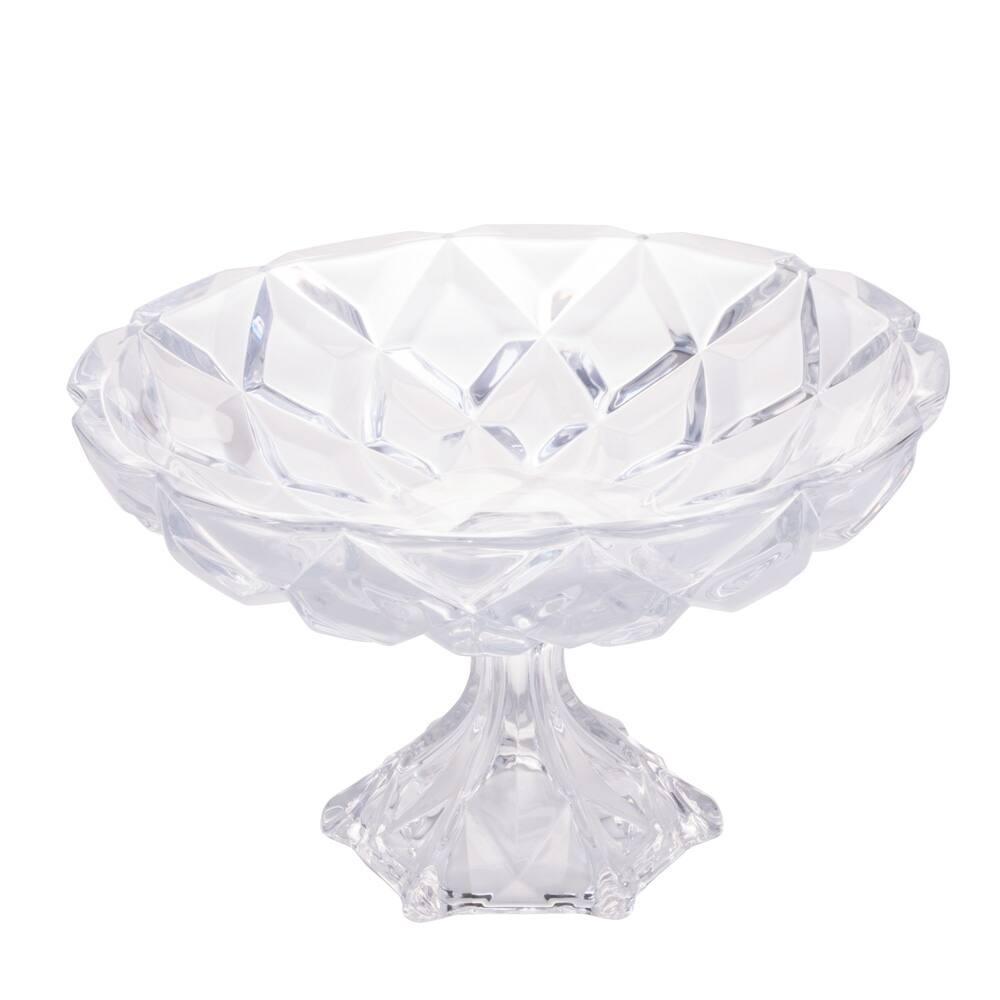 Centro de Mesa Lyor em Cristal Deli Diamond - 32,5 x 19,5cm - 5