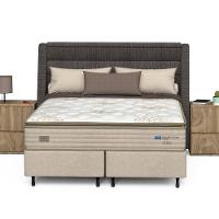 Cama Box Queen Size Probel Guarda Costas Vitality Revestida em Tecido Suede + Colchão com Pillow Super e Molas Ensacadas 30x158x188cm – Branca e Marfi - 5