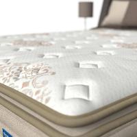 Cama Box Casal Probel Guarda Costas Vitality Revestida em Tecido Suede + Colchão com Pillow Super e Molas Ensacadas 30x138x188 cm – Branca e Marfim - 6