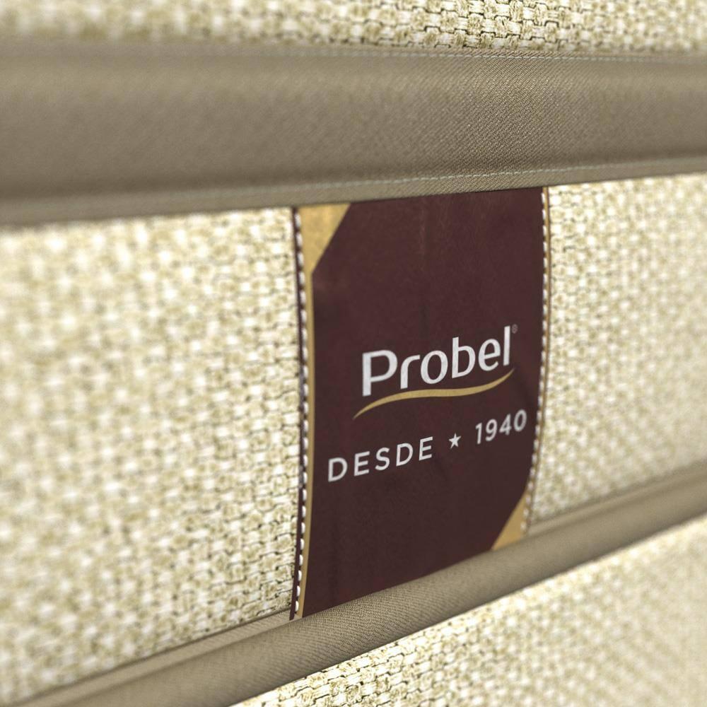 Cama Box Queen Size Probel Arezzo Revestido em Tecido Jacquard + Colchão com Pillow Euro e Molas Ensacadas Individualmente 26x188x158cm - Bege e Br - 9