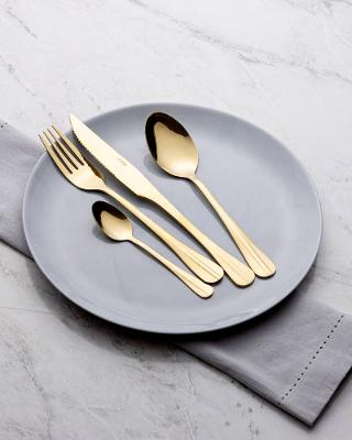 Faqueiro de Aço Inox Lyor Positano Dourado – 24 Peças