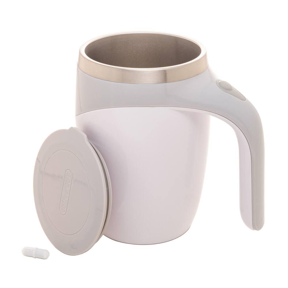 Caneca Mixer Lyor em Aço Inox com Tampa 440ml - Branca - 4