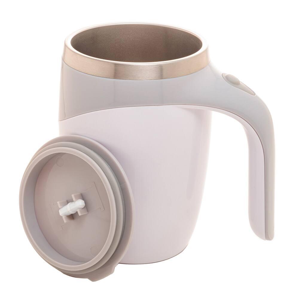Caneca Mixer Lyor em Aço Inox com Tampa 440ml - Branca - 5