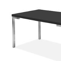 Mesa de Jantar Tubular Aço Nobre Retangular Cromada - Preta - 2