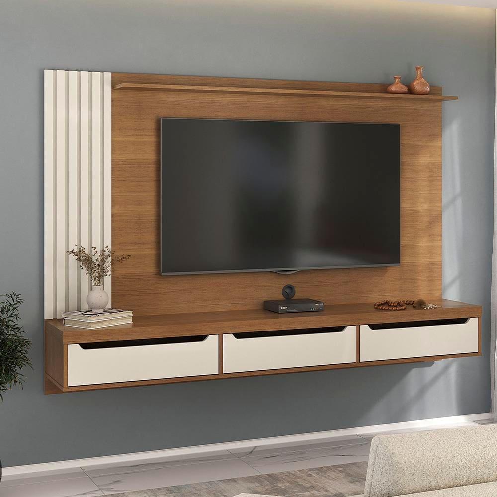 Painel Presence Artely com 1 prateleira para TVs de até 75 polegadas - 1