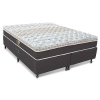Cama Box King Size Castor Sleep Class Hibrido com Mola Ensacada 64x193x203cm – Branco/Cinza - 1