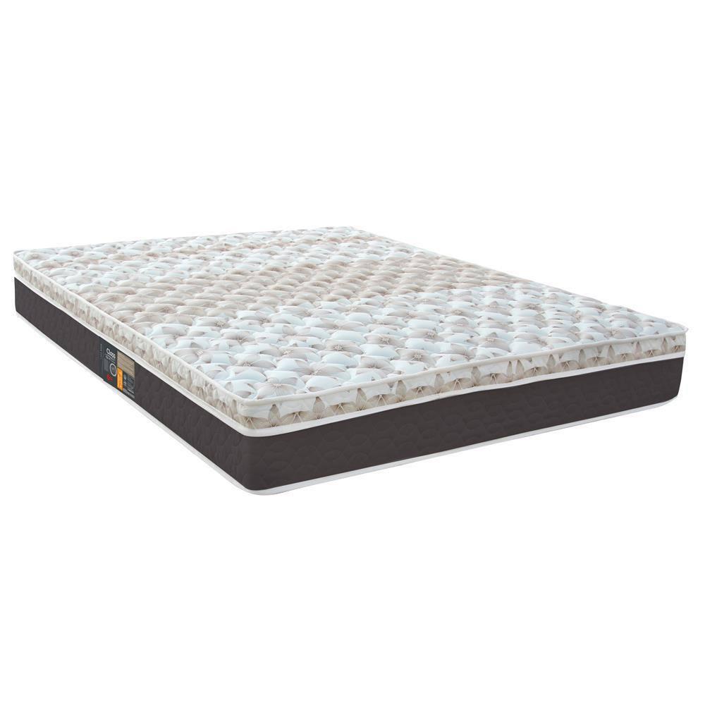 Cama Box Casal Castor Sleep Class com com Euro Pillow e Molas Ensacadas 64x128x188cm – Branco, Cinza e Marrom - 2