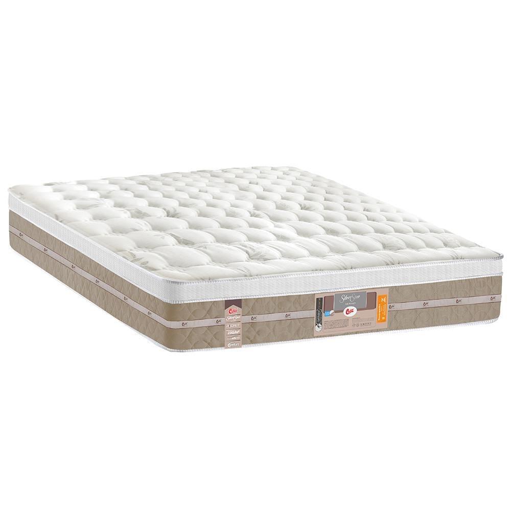 Cama Box Casal Castor Silver Star Air com Mola Ensacadas 71x128x188cm – Branco/Bege - 2
