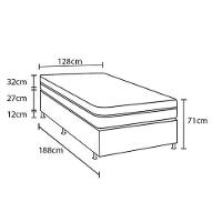 Cama Box Casal Castor Silver Star Air com Mola Ensacadas 71x128x188cm – Branco/Bege - 4