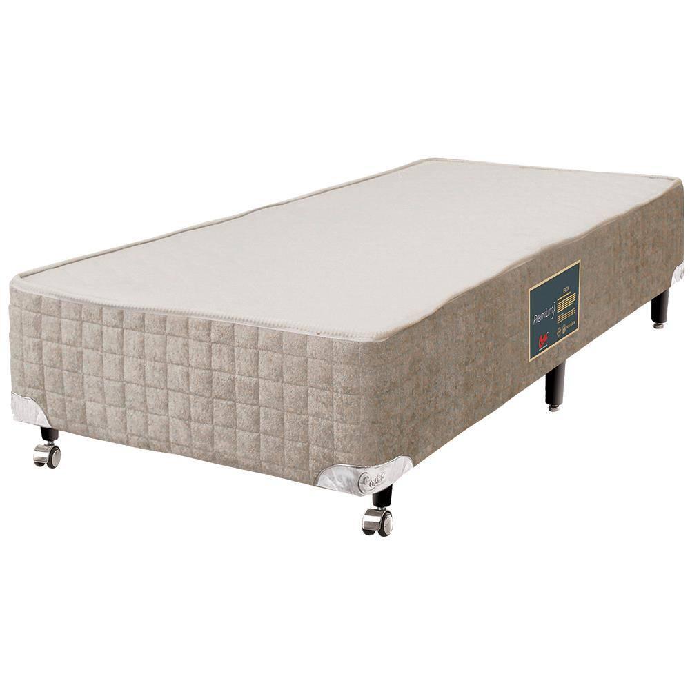 Cama Box Queen Size Castor Premium com Euro Pillow e Mola Tecnopedic 69x158x198cm – Branco/Bege - 3