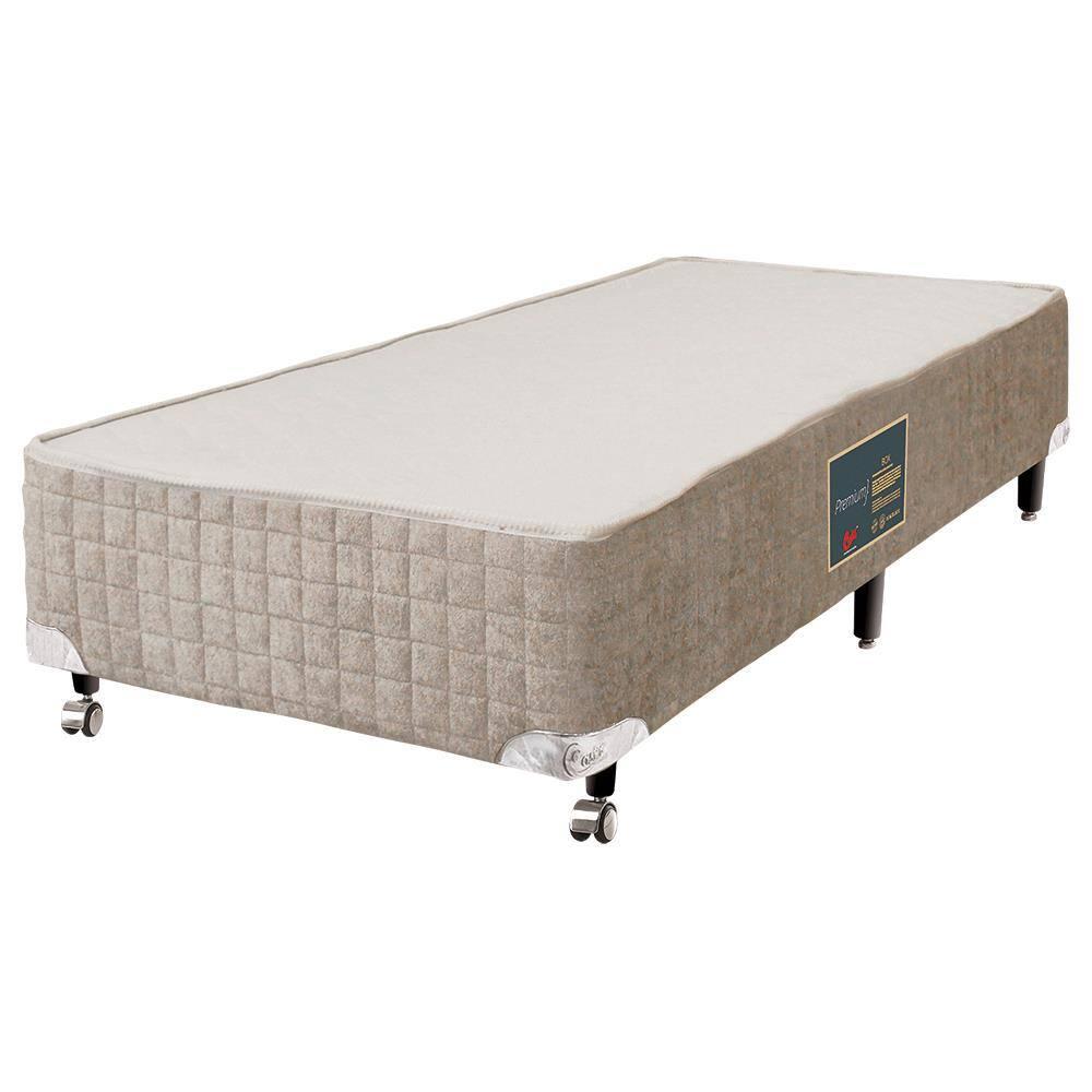 Cama Box King Size Castor Premium com Mola Tecnopedic 69x193x203cm – Branco/Bege - 3