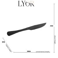 Faqueiro 24 Peças Lyor em Aço Inox Positano - Preto - 9