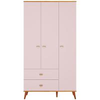 Guarda-Roupa Infantil Bartira Ternura com 3 Portas, 2 Gavetas - 106,8 cm de Largura - 2