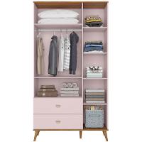 Guarda-Roupa Infantil Bartira Ternura com 3 Portas, 2 Gavetas - 106,8 cm de Largura - 3