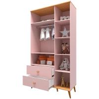 Guarda-Roupa Infantil Bartira Ternura com 3 Portas, 2 Gavetas - 106,8 cm de Largura