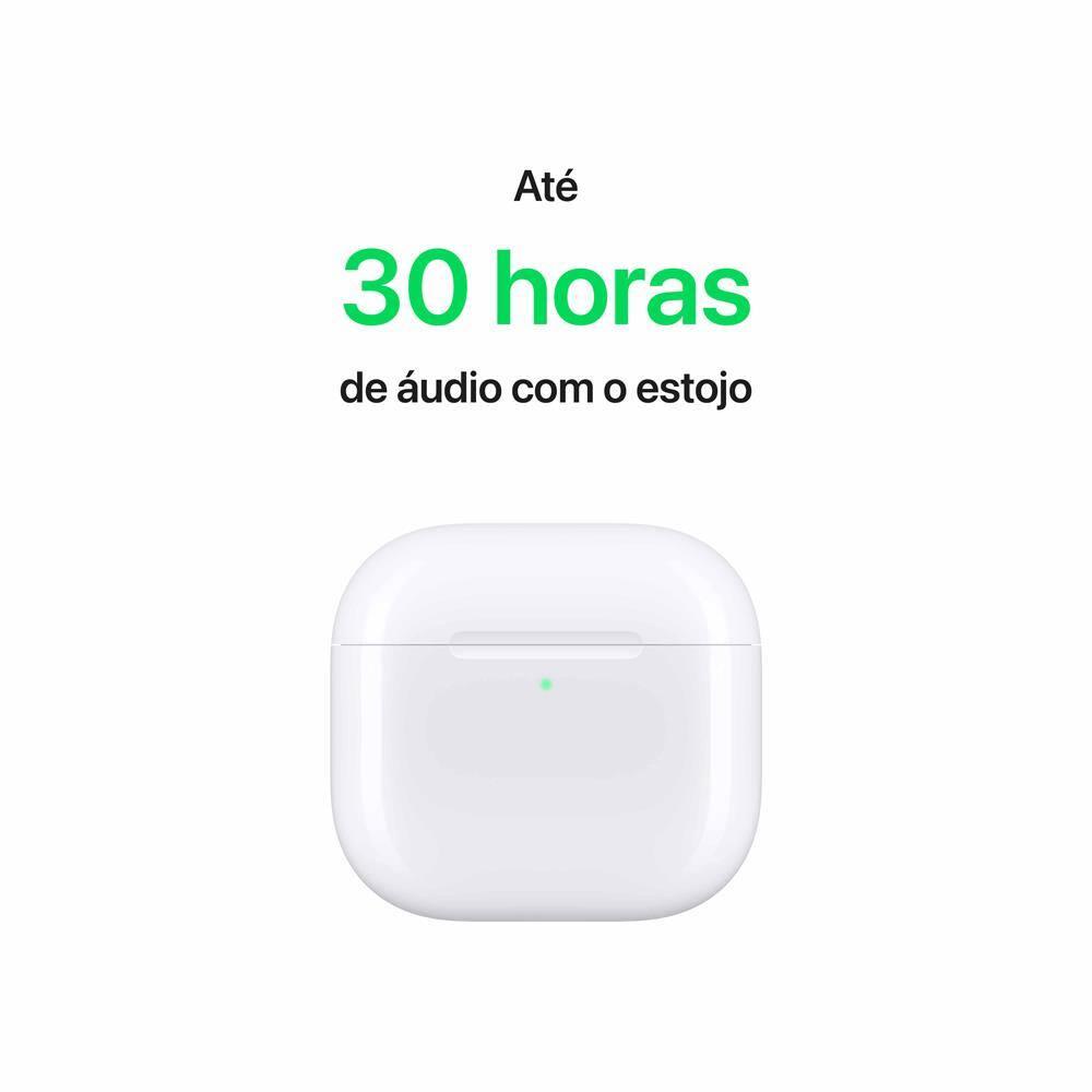 Apple AirPods 4 com Cancelamento Ativo de Ruído - Branco - 7