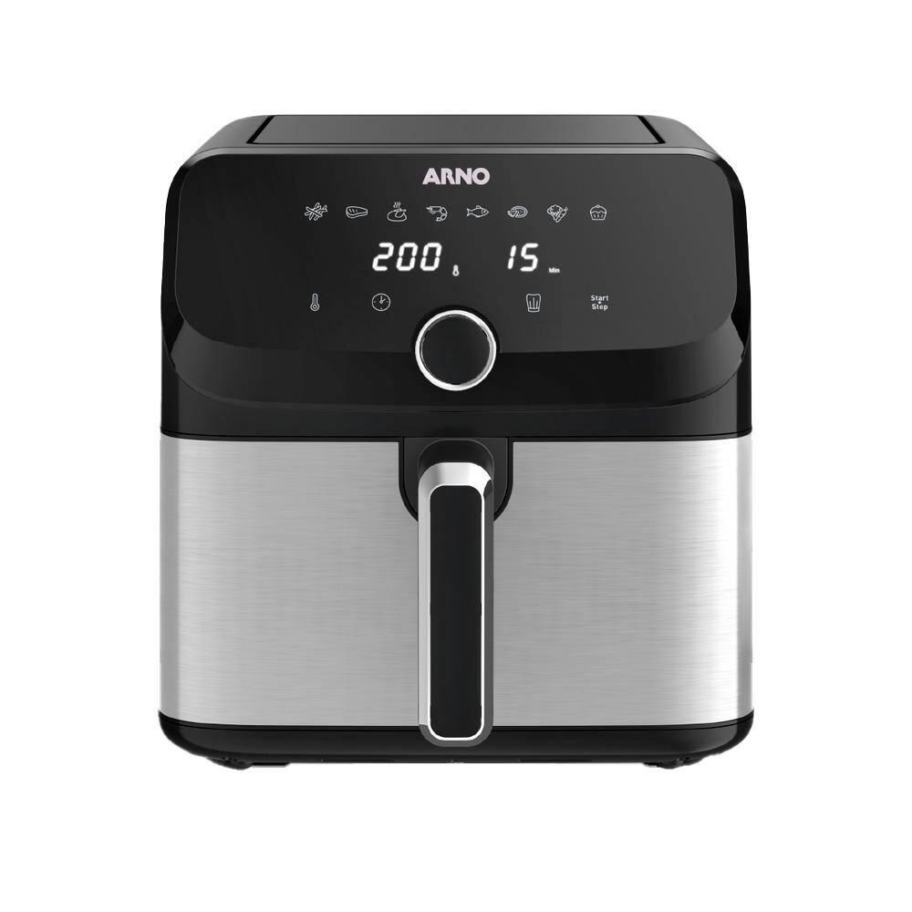 Fritadeira Elétrica Sem Óleo Air Fryer Arno AFD7 7,5L Mega Digital – Inox/Preta - 1