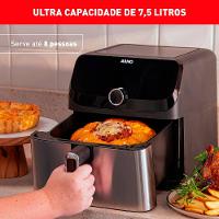 Fritadeira Elétrica Sem Óleo Air Fryer Arno AFD7 7,5L Mega Digital – Inox/Preta - 3